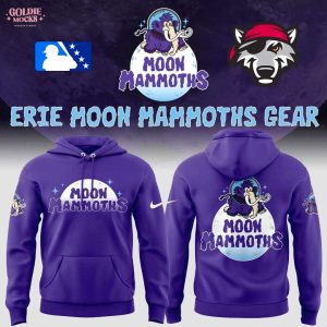 Erie SeaWolves Moon Mammoths Gear 2025 Purple Hoodie