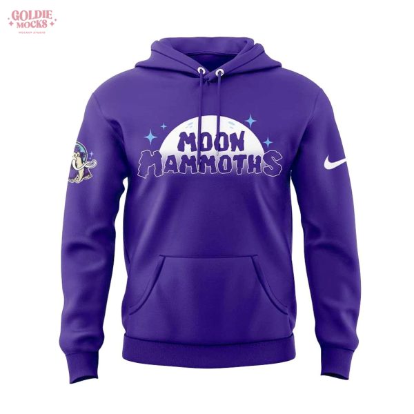 Erie SeaWolves Moon Mammoths Gear 2025 Purple Hoodie