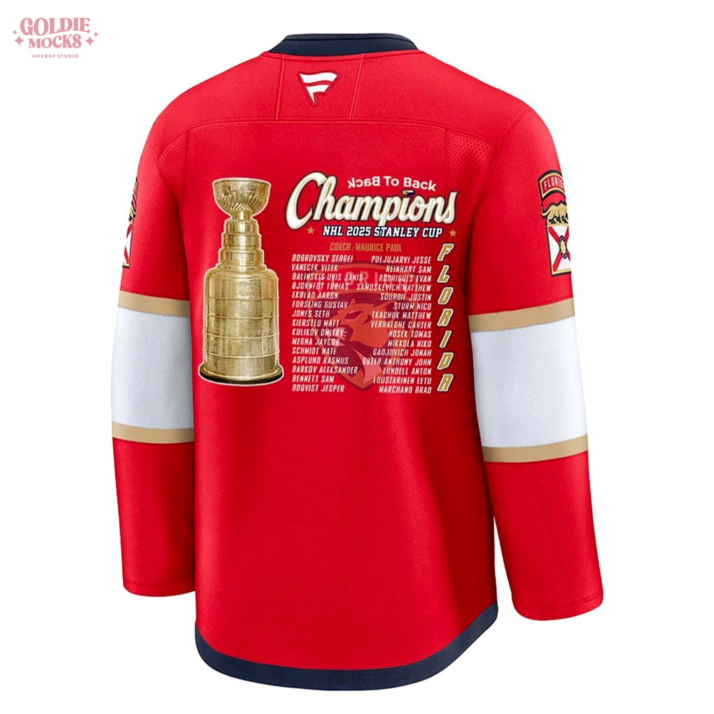 Florida Panthers 2025 Stanley Cup Finals Hockey League Back-To-Back Jersey Florida Panthers 2025 Stanley Cup Finals Hockey League Back-To-Back Jersey