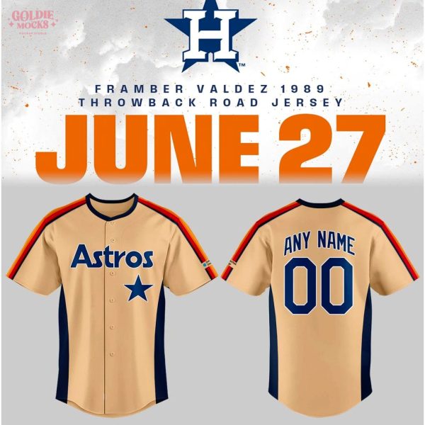 Framber Valdez 1989 Throwback Road Houston Astros 2025 Jersey