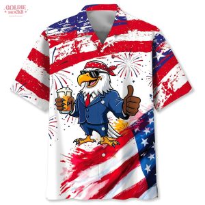 Funny Eagle Independence Day 2025 Special Hawaiian Shirt
