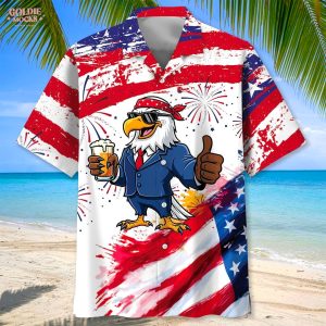 Funny Eagle Independence Day 2025 Special Hawaiian Shirt