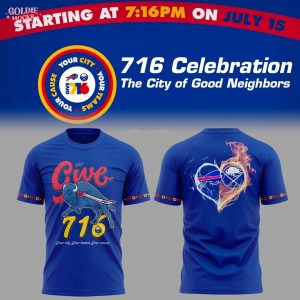 Give 716 Celebration Your City Your Teams Your Cause Buffalo 2025 T-Shirt