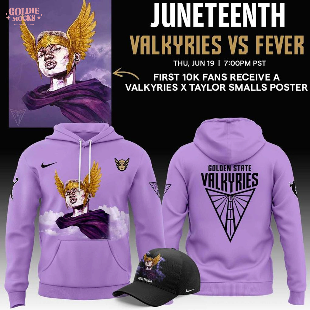 Golden State Valkyries x Juneteenth vs Fever 2025 For Fans Purple Hoodie Golden State Valkyries x Juneteenth vs Fever 2025 For Fans Purple Hoodie