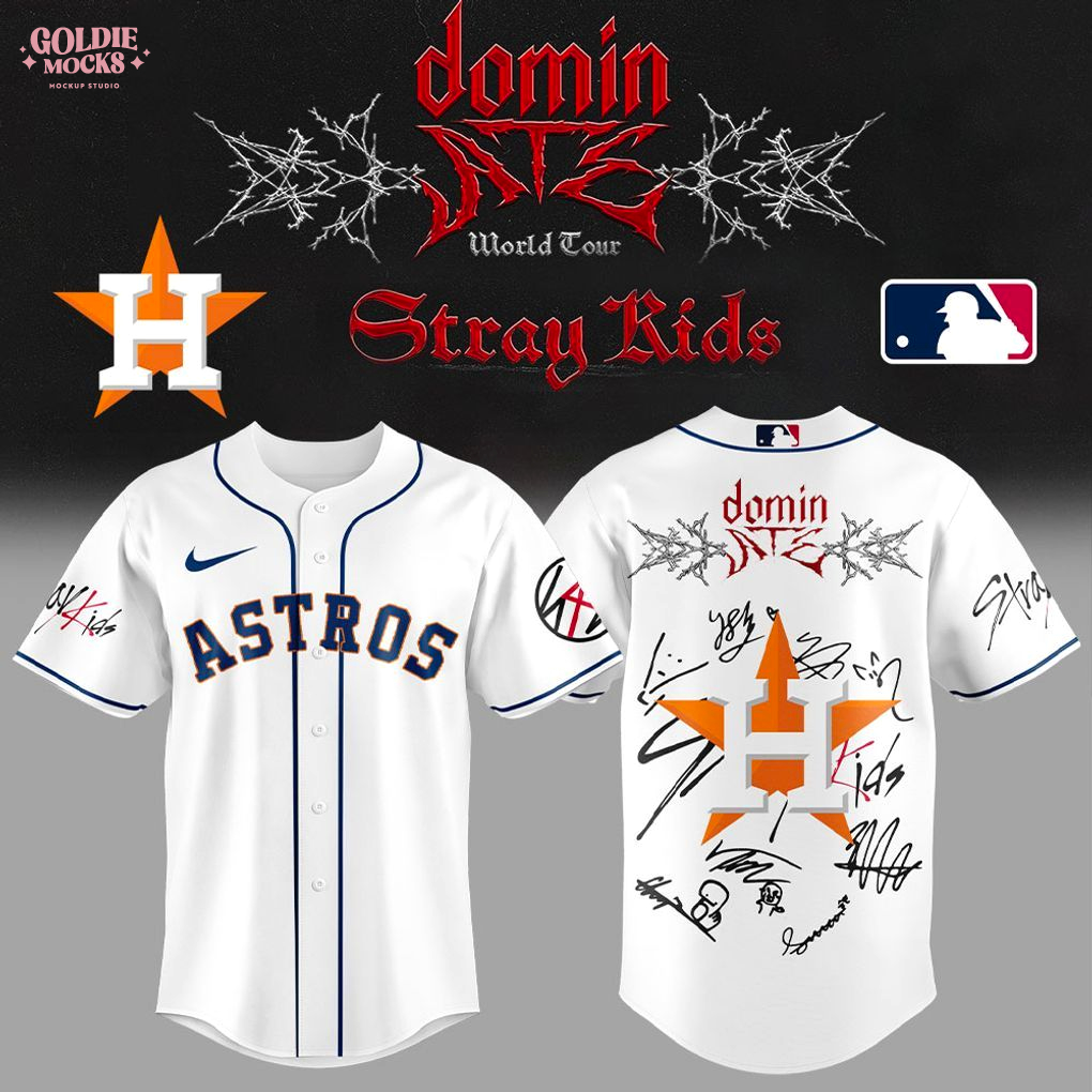 Houston Astros x Stray Kids ATE Tour Signature All Team For Fans 2025 Jersey Houston Astros x Stray Kids ATE Tour Signature All Team For Fans 2025 Jersey