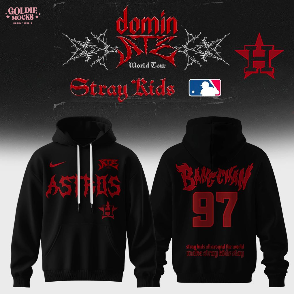 Houston Astros x Stray Kids Dominate World Tour 2025 All Team Hoodie Houston Astros x Stray Kids Dominate World Tour 2025 All Team Hoodie