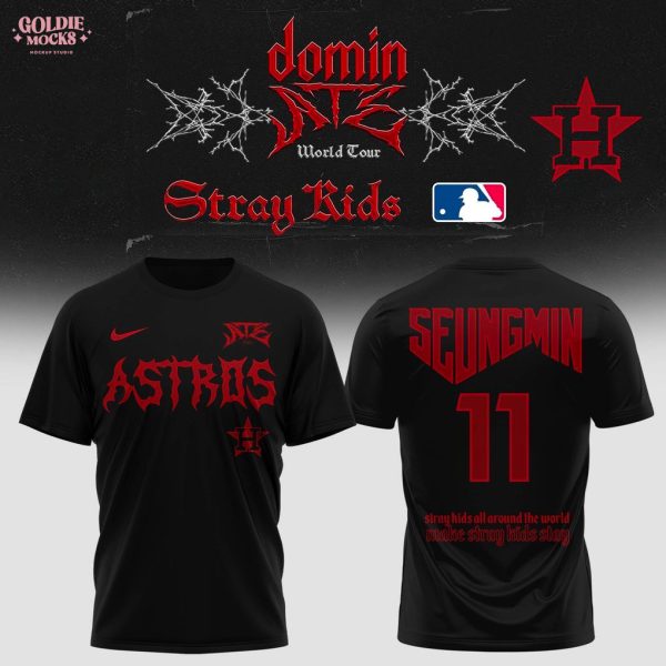 Houston Astros x Stray Kids Dominate World Tour 2025 All Team T-Shirt