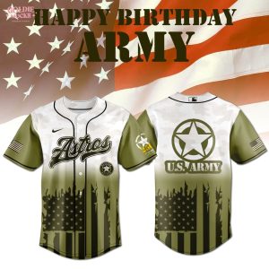 Houston Astros x US Army Happy Birthday 250th Anniversary 2025 Jersey