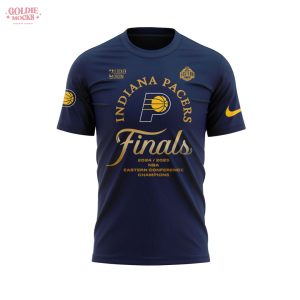 Indiana Pacers Champions 2025 Eastern Conference Blue T-Shirt