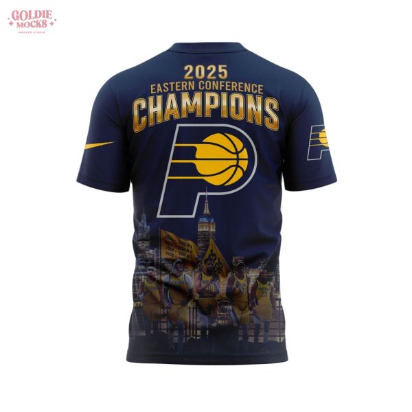 Indiana Pacers Champions 2025 Eastern Conference Blue T-Shirt