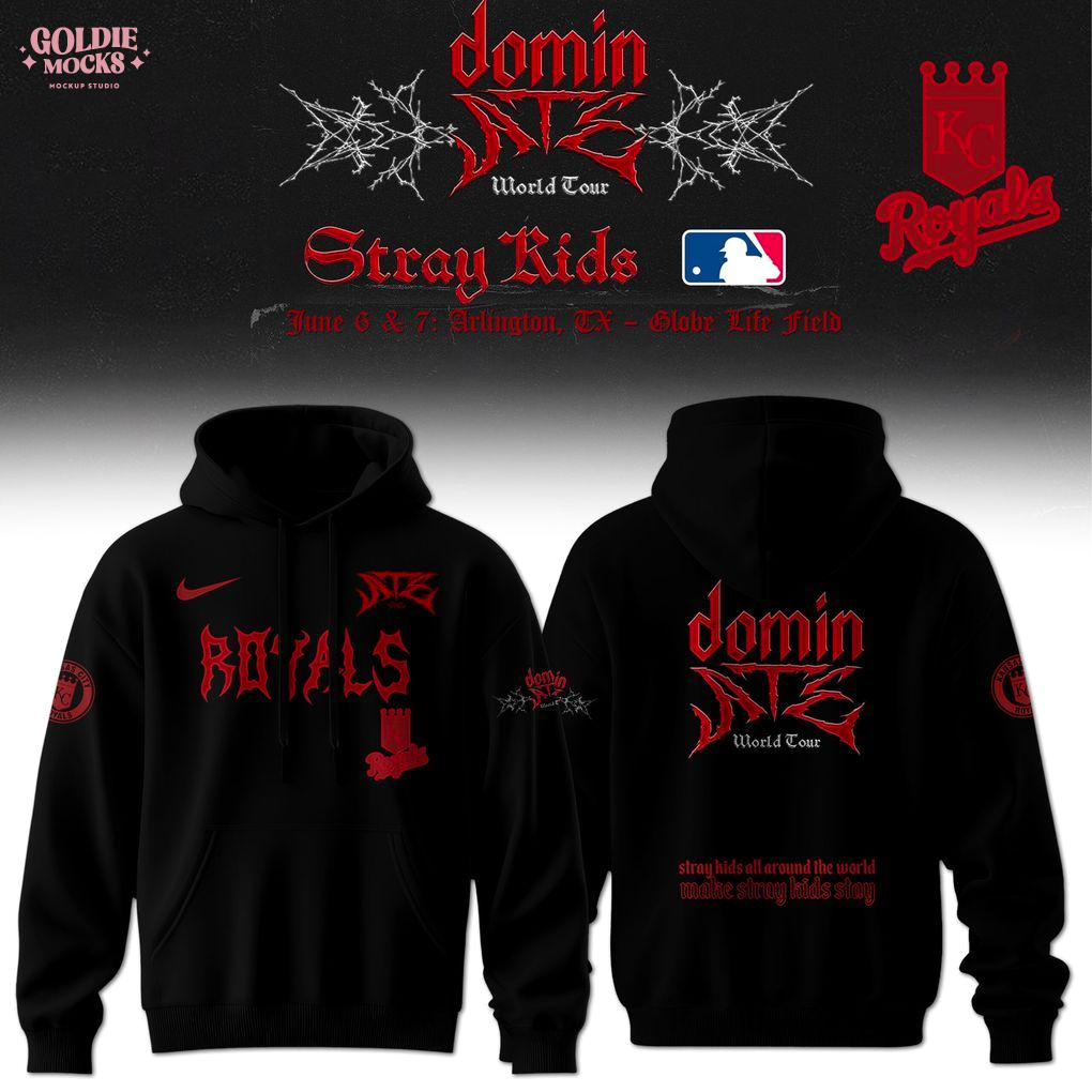 Kansas City Royals x Stray Kids Dominate World Tour 2025 All Team Hoodie Kansas City Royals x Stray Kids Dominate World Tour 2025 All Team Hoodie