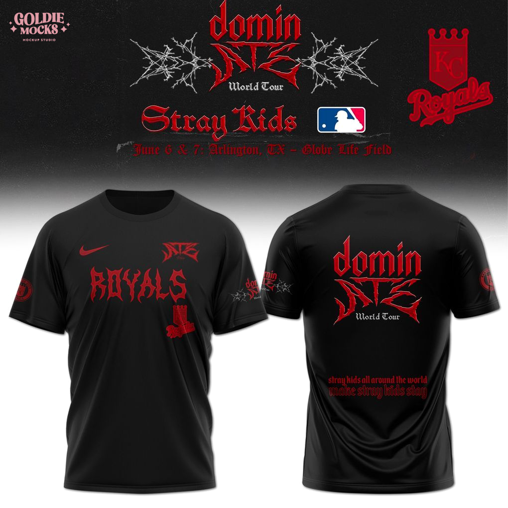 Kansas City Royals x Stray Kids Dominate World Tour 2025 All Team T-Shirt Kansas City Royals x Stray Kids Dominate World Tour 2025 All Team T-Shirt