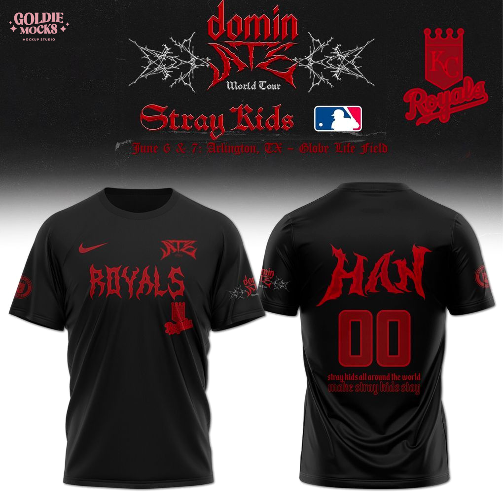 Kansas City Royals x Stray Kids Dominate World Tour 2025 All Team T-Shirt Kansas City Royals x Stray Kids Dominate World Tour 2025 All Team T-Shirt