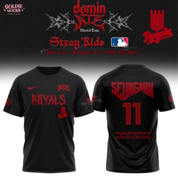 Kansas City Royals x Stray Kids Dominate World Tour 2025 All Team T-Shirt