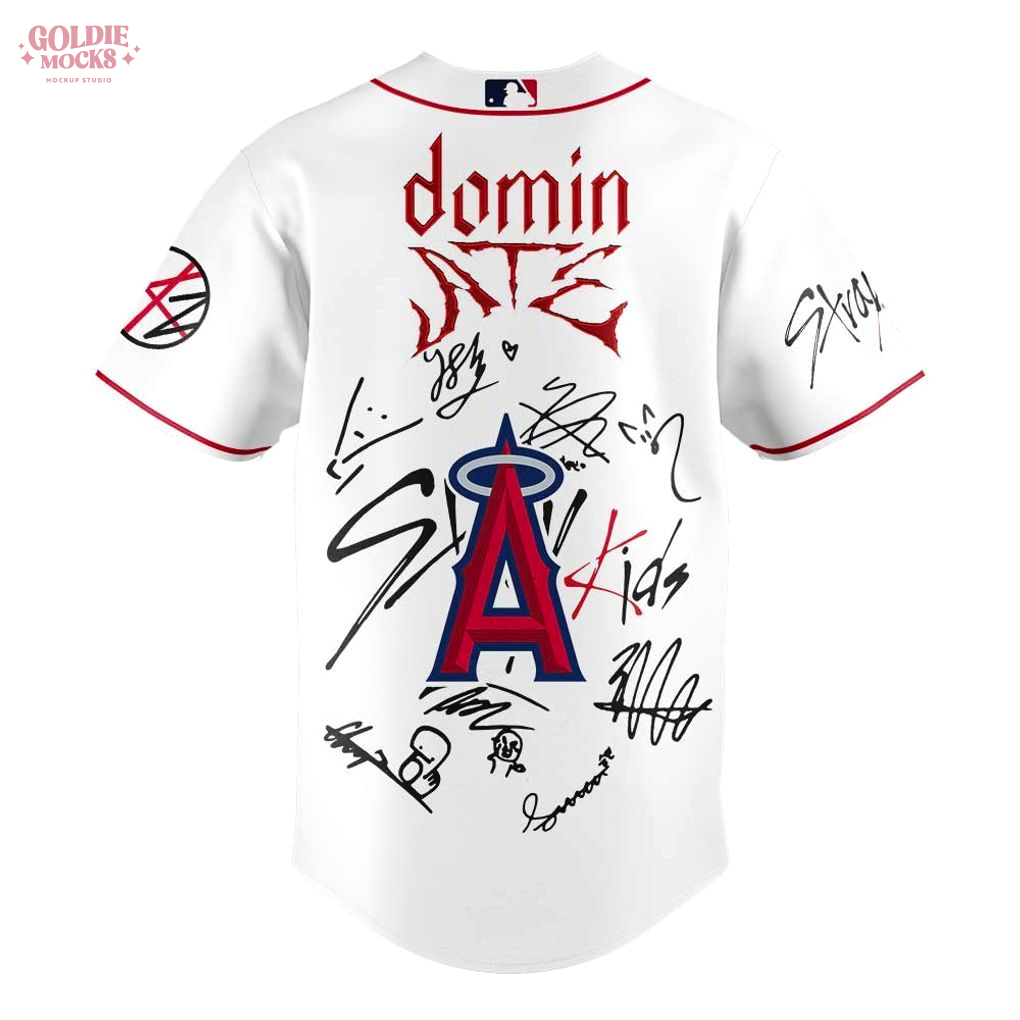 Los Angeles Angels x Stray Kids ATE Tour Signature All Team For Fans 2025 Jersey Los Angeles Angels x Stray Kids ATE Tour Signature All Team For Fans 2025 Jersey