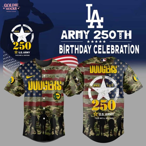 Los Angeles Dodgers US Army 250th Anniversary Jersey