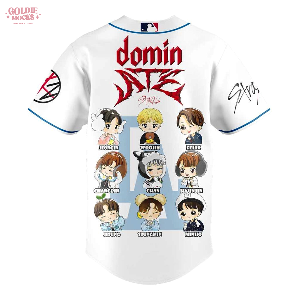 Los Angeles Dodgers x Stray Kids Domin ATE Tour 2025 Chibi All Team Jersey Los Angeles Dodgers x Stray Kids Domin ATE Tour 2025 Chibi All Team Jersey