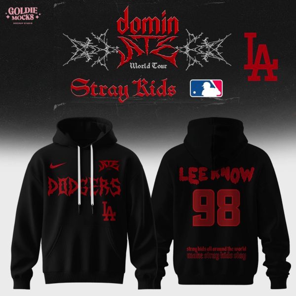 Los Angeles Dodgers x Stray Kids Dominate World Tour 2025 All Team Hoodie