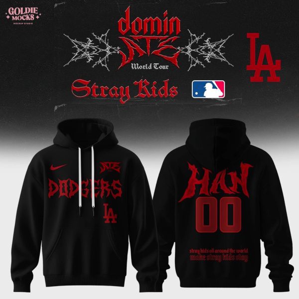 Los Angeles Dodgers x Stray Kids Dominate World Tour 2025 All Team Hoodie