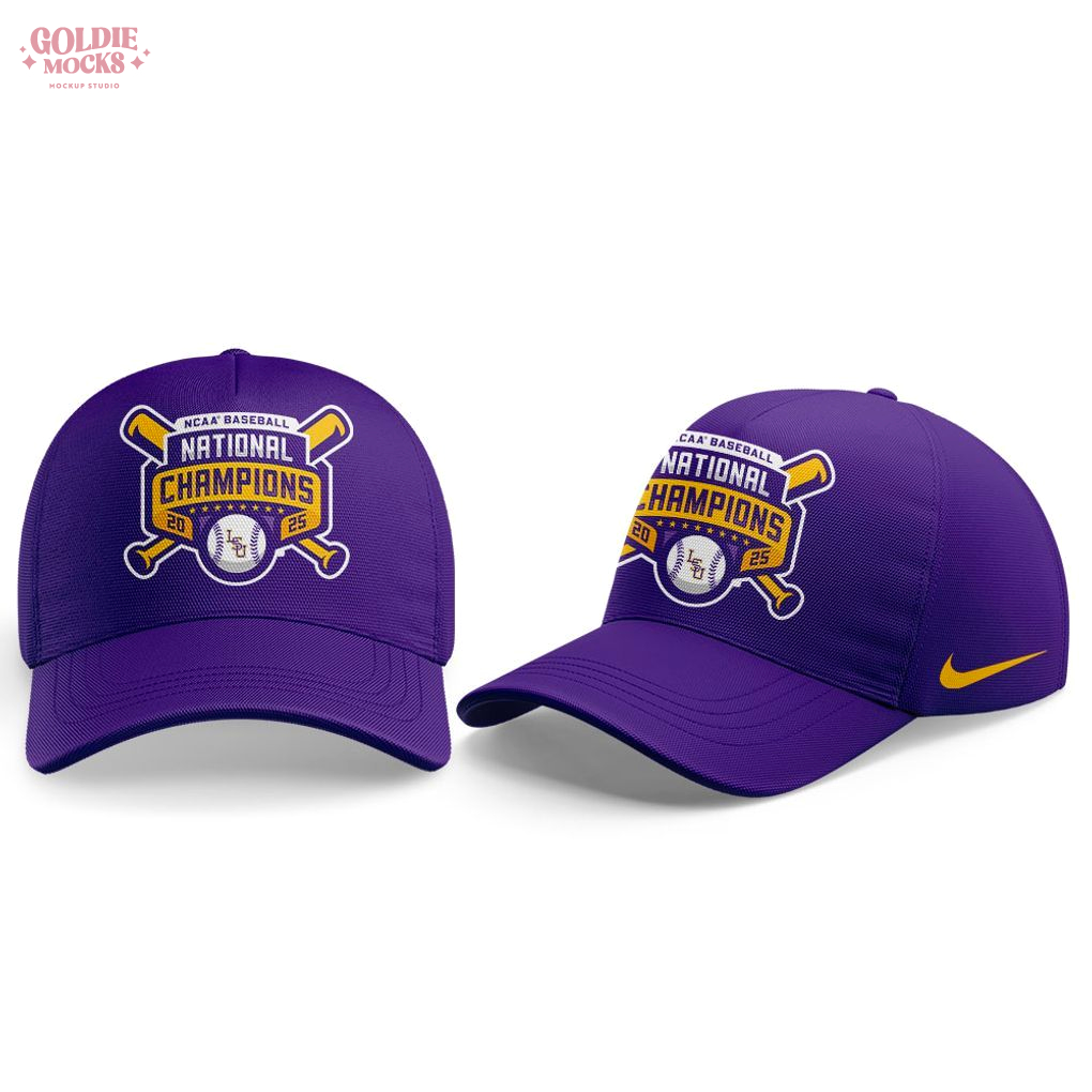 LSU 2025 NCAA Baseball College World Series Champions Cap LSU 2025 NCAA Baseball College World Series Champions Cap