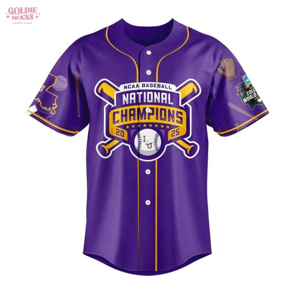 LSU 2025 NCAA Baseball College World Series Champions Fans Jersey