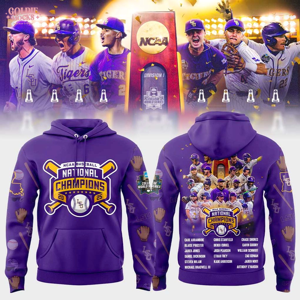 LSU 2025 NCAA Baseball College World Series Champions Special Hoodie LSU 2025 NCAA Baseball College World Series Champions Special Hoodie