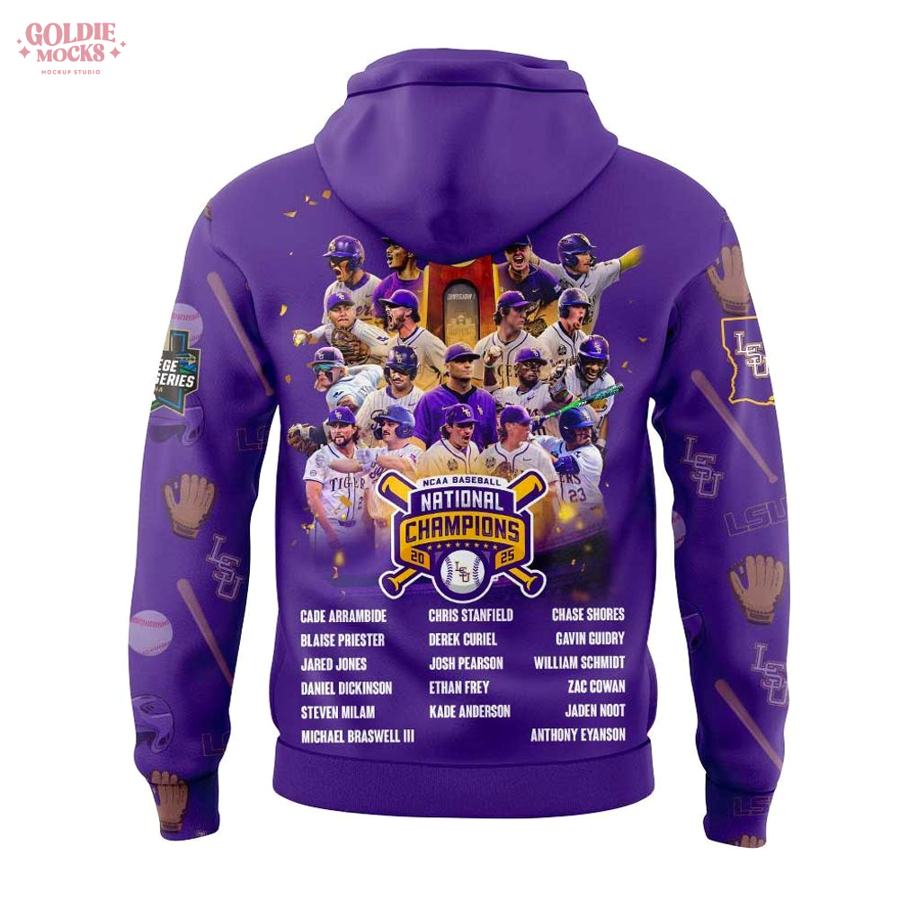 LSU 2025 NCAA Baseball College World Series Champions Special Hoodie LSU 2025 NCAA Baseball College World Series Champions Special Hoodie