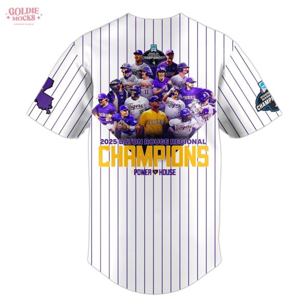 LSU Tigers Baseball 2025 Baton Rouge Regional Champions Jersey