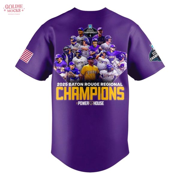 LSU Tigers Baton Rouge Regional 2025 Champions Special Baseball Jersey