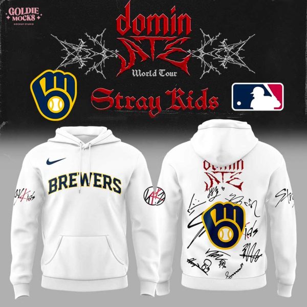 Milwaukee Brewers x Stray Kids ATE Tour Signature All Team Special 2025 Hoodie