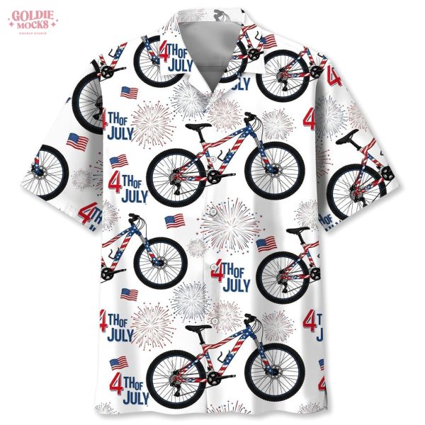 Mountain Bike Independence Day 2025 Hawaiian Shirt