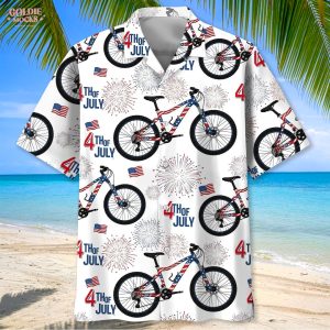 Mountain Bike Independence Day 2025 Hawaiian Shirt