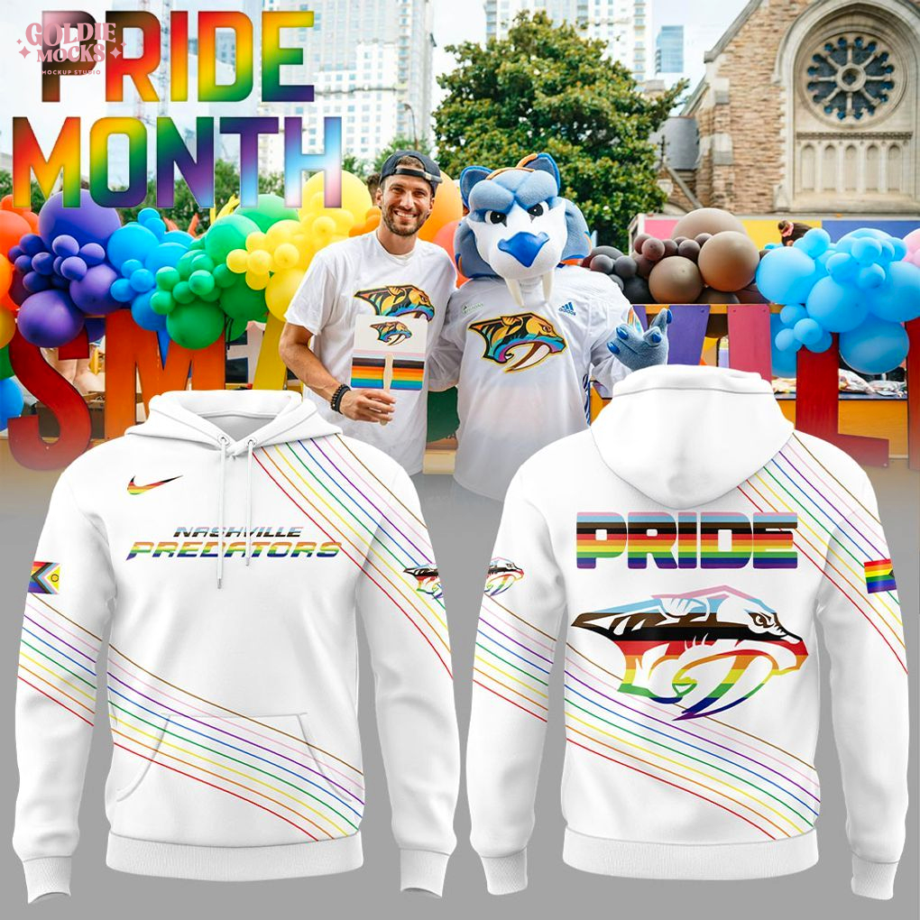 Nashville Predators Happy Pride Month 2025 Hoodie Nashville Predators Happy Pride Month 2025 Hoodie