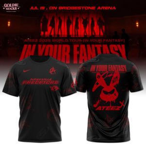 Nashville Predators x Ateez 2025 World Tour In Your Fantasy Special Shirt