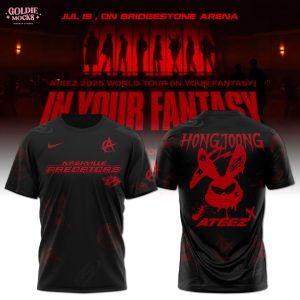 Nashville Predators x Ateez 2025 World Tour In Your Fantasy Special Shirt