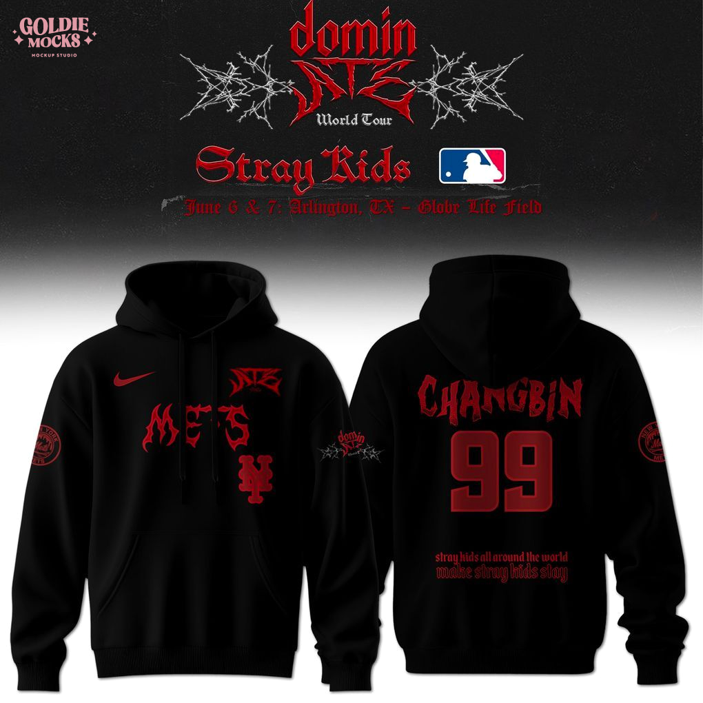New York Mets x Stray Kids Dominate World Tour 2025 All Team Hoodie New York Mets x Stray Kids Dominate World Tour 2025 All Team Hoodie