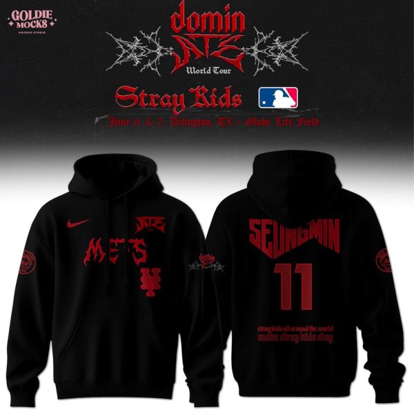 New York Mets x Stray Kids Dominate World Tour 2025 All Team Hoodie