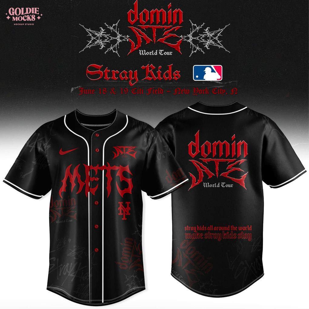 New York Mets x Stray Kids Dominate World Tour 2025 All Team Jersey New York Mets x Stray Kids Dominate World Tour 2025 All Team Jersey