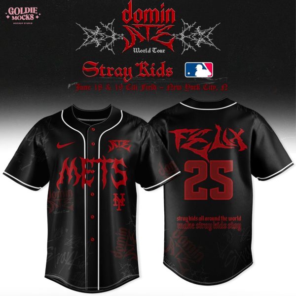 New York Mets x Stray Kids Dominate World Tour 2025 All Team Jersey