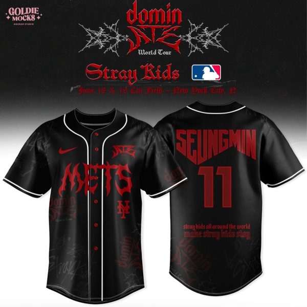 New York Mets x Stray Kids Dominate World Tour 2025 All Team Jersey