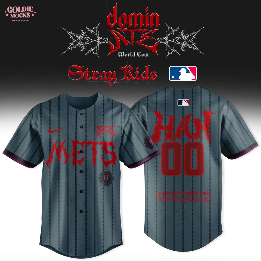 New York Mets x Stray Kids Dominate World Tour 2025 Special Jersey New York Mets x Stray Kids Dominate World Tour 2025 Special Jersey