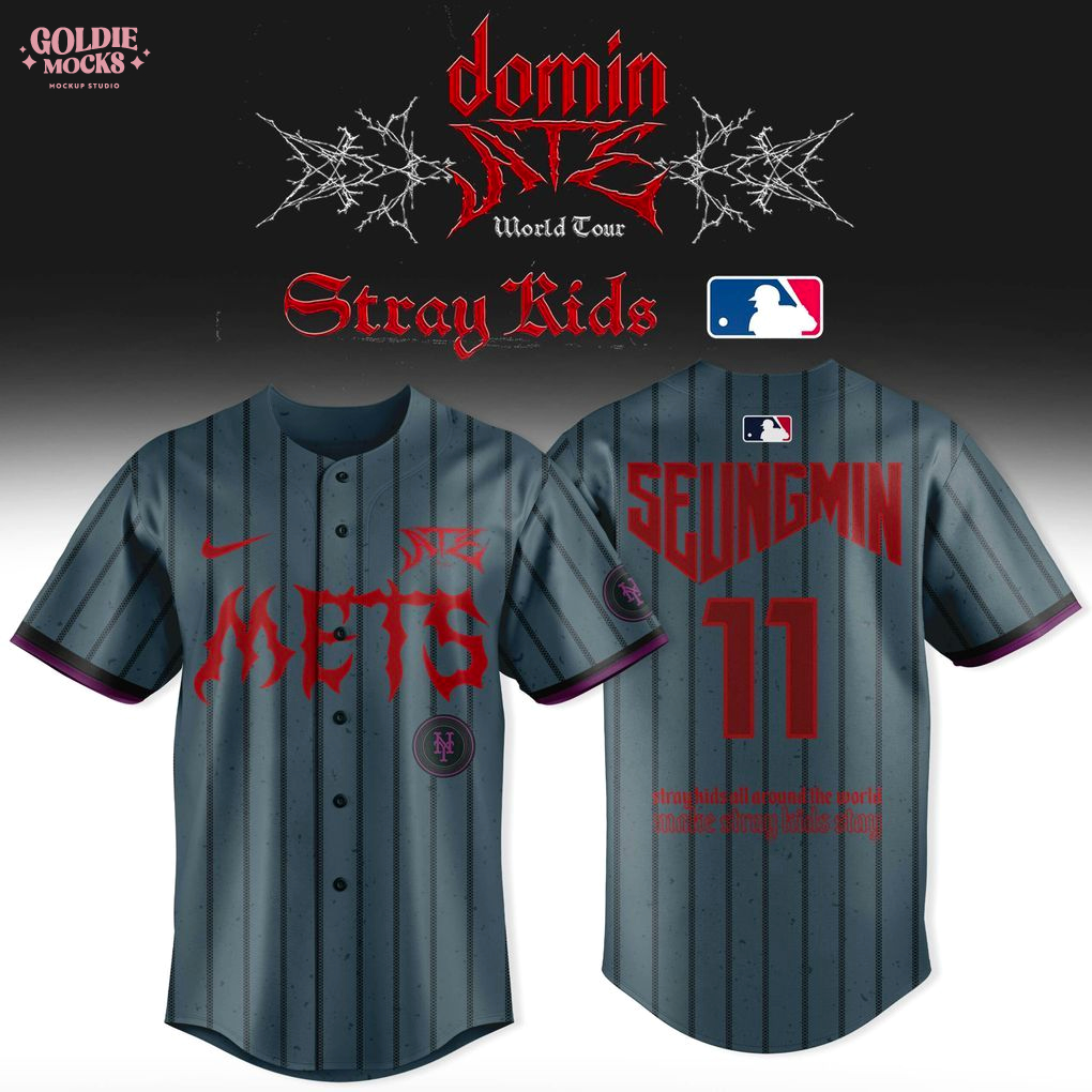 New York Mets x Stray Kids Dominate World Tour 2025 Special Jersey New York Mets x Stray Kids Dominate World Tour 2025 Special Jersey
