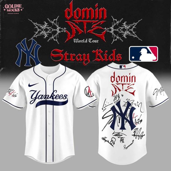 New York Yankees x Stray Kids ATE Tour Signature All Team For Fans 2025 Jersey