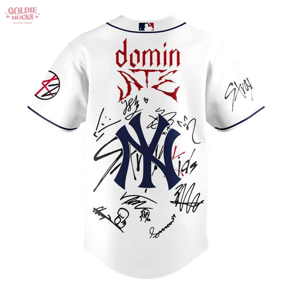 New York Yankees x Stray Kids ATE Tour Signature All Team For Fans 2025 Jersey New York Yankees x Stray Kids ATE Tour Signature All Team For Fans 2025 Jersey
