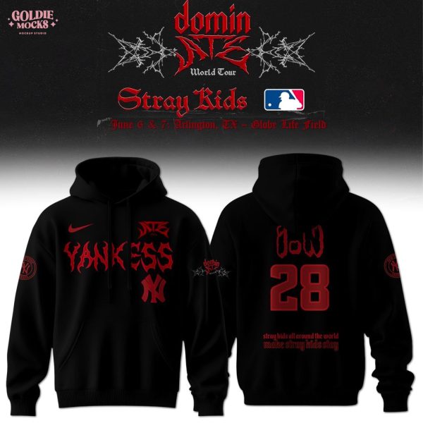 New York Yankees x Stray Kids Dominate World Tour 2025 All Team Hoodie