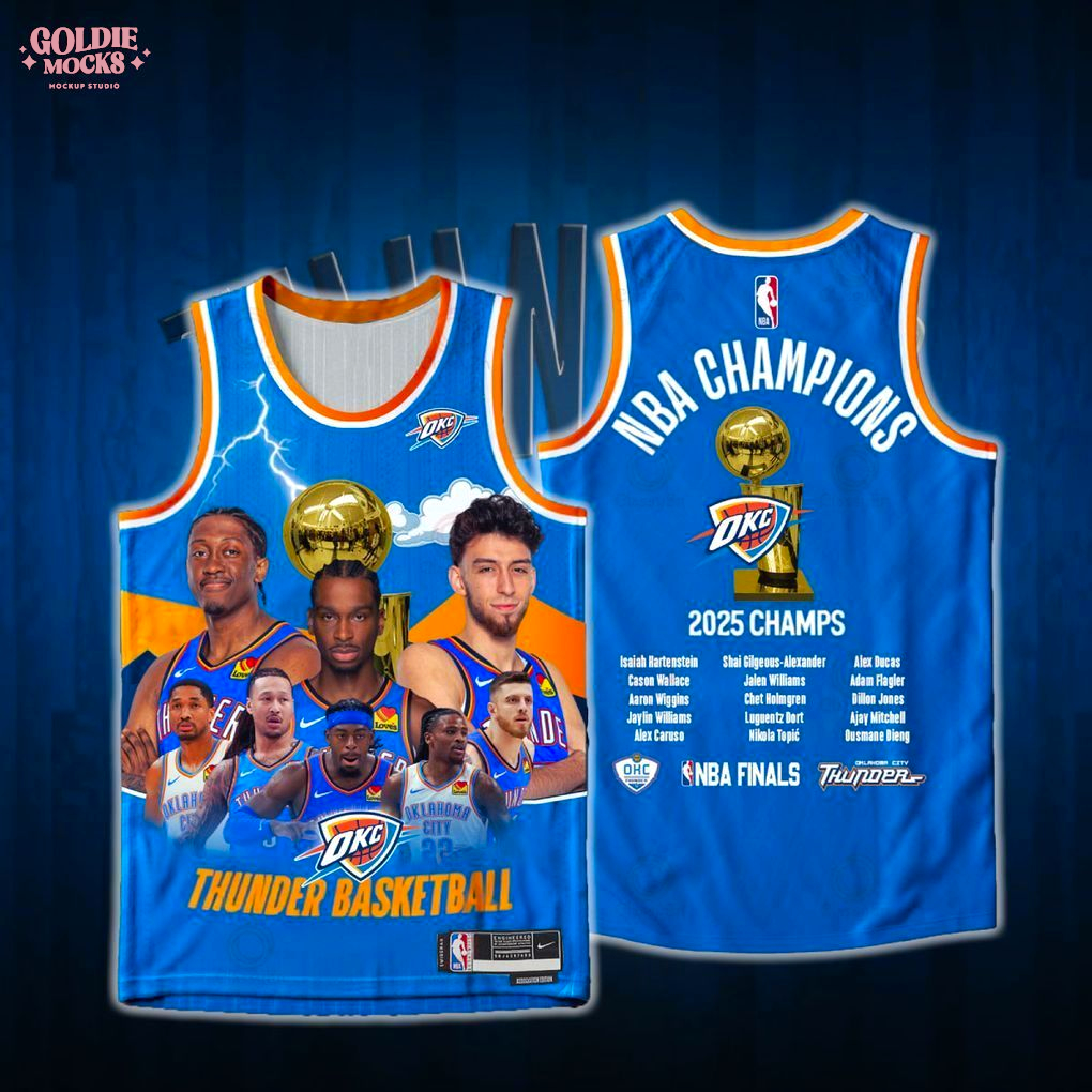 OKC Oklahoma City Thunder Eastern Conference 2025 Champions Premium Basketball Jersey OKC Oklahoma City Thunder Eastern Conference 2025 Champions Premium Basketball Jersey
