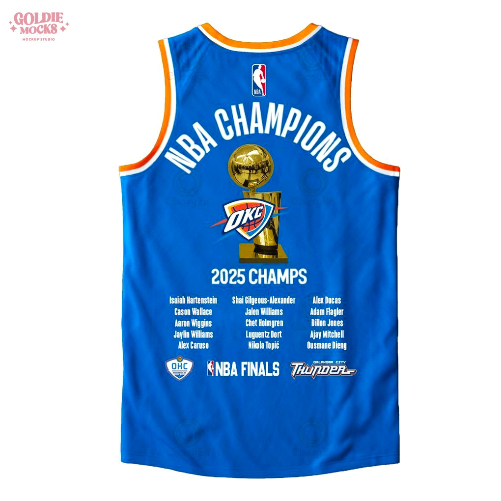 OKC Oklahoma City Thunder Eastern Conference 2025 Champions Premium Basketball Jersey OKC Oklahoma City Thunder Eastern Conference 2025 Champions Premium Basketball Jersey