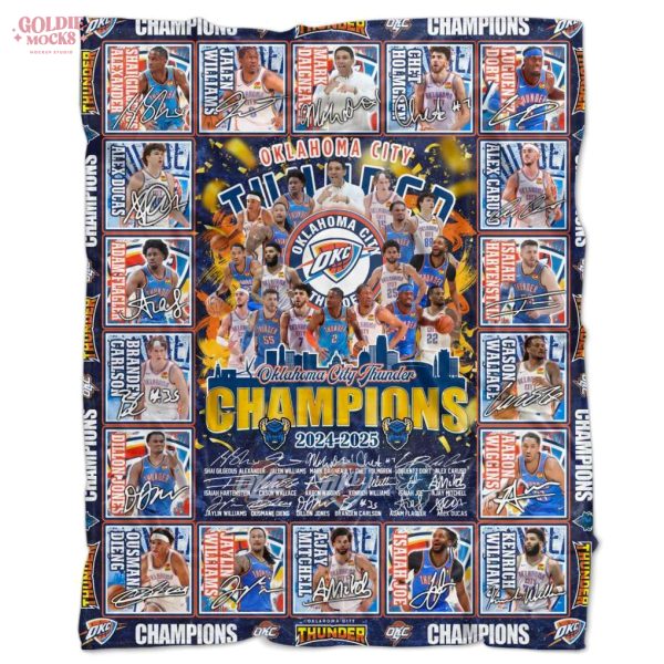 Oklahoma City Thunder 2025 Champions Limited Fleece Blanket
