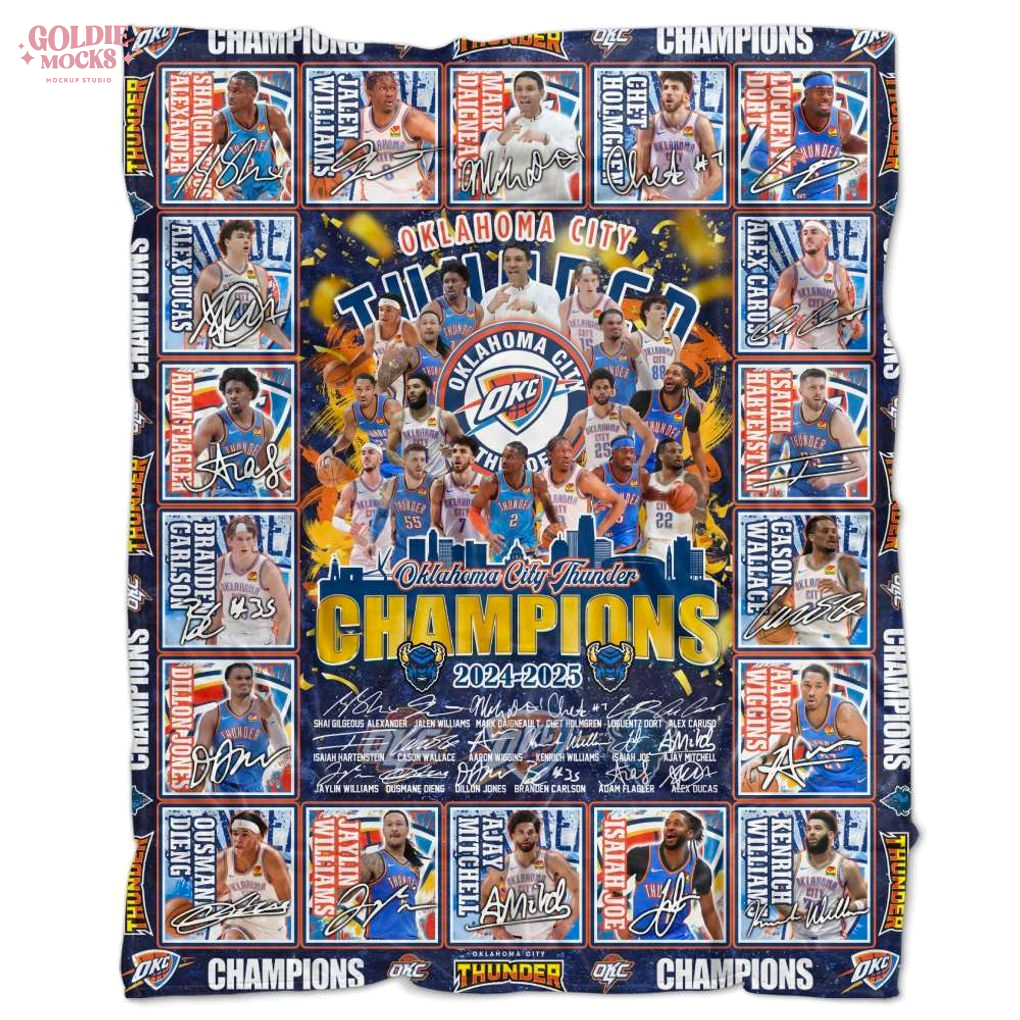 Oklahoma City Thunder 2025 Champions Limited Fleece Blanket Oklahoma City Thunder 2025 Champions Limited Fleece Blanket