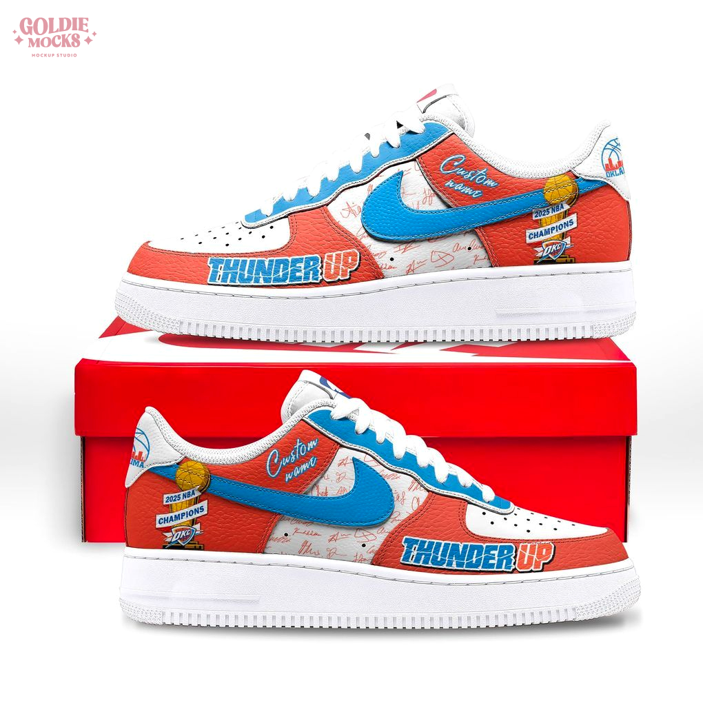 Oklahoma City Thunder 2025 Champions NBA Special Air Force 1 Oklahoma City Thunder 2025 Champions NBA Special Air Force 1